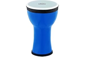 Nino Percussion Kids' Djembe, 100% Synthetic Pre-Tuned, Compact Size-NOT Made in China-Blue Berry Finish, for Classroom Music or Playing at Home, 2-Year Warranty (NINO-EMDJ-BB)