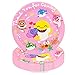 JCKSY T-Meet 40 PCs Cute Shark Party Plates Baby Birthday Party Supplies for Shark Party Tableware Decorations, 7 inches