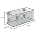 MyGift Silver Wire Mesh Metal Magnetic Hanging Storage Basket, Locker Organizer Bin with Magnet, Rectangular Office Supplies Holder, Pencil, Pen, Marker Holder, Set of 3