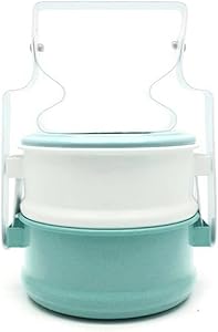 Tiffin lunch box food package design colorful Thai Traditional 2 tier (Random color)