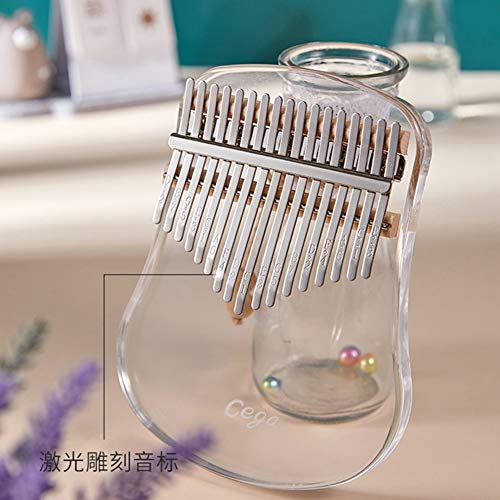 Alician 17 Keys Clear Kalimba Portable Thumb Piano Acrylic Mbira Keyboard Finger Musical Instruments Big Skirt Electronic Accessories - Thumbnail 5