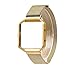 Wearlizer Metal Replacement for Fitbit Versa Bands for Women Rose Gold Silver Black Small Large (Golds)