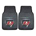 FANMATS 8908 Tampa Bay Buccaneers 2-Piece Heavy Duty Vinyl Car Mat Set, Front Row Floor Mats, All Weather Protection, Universal Fit, Deep Resevoir Design, (Color may Differ)