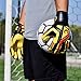 Renegade GK Talon Ignite Goalie Gloves with Pro-Tek Fingersaves | 4mm Hyper Grip & Duratek | Yellow, Black, Red Soccer Goalkeeper Gloves (Size 6, Youth, Kids, Neg. Cut, Level 2)