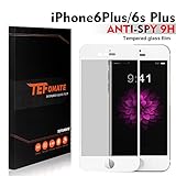 iPhone 6 Plus Screen Protector Privacy, TEFOMATE® Anti Spy Tempered Glass Full Screen Protector for Apple iPhone 6s Plus 5.5