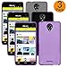 BLU Studio X8 HD Case,[3 Pack] Teayoha [Black][Clear][Purple] Soft TPU Case for BLU Studio X8 HD / S530