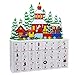 MorTime 24 Day Advent Calendar Premium Christmas Décor | Painted Characters | 100% Wood Construction | Cute Holiday Decoration | Measures (Large)