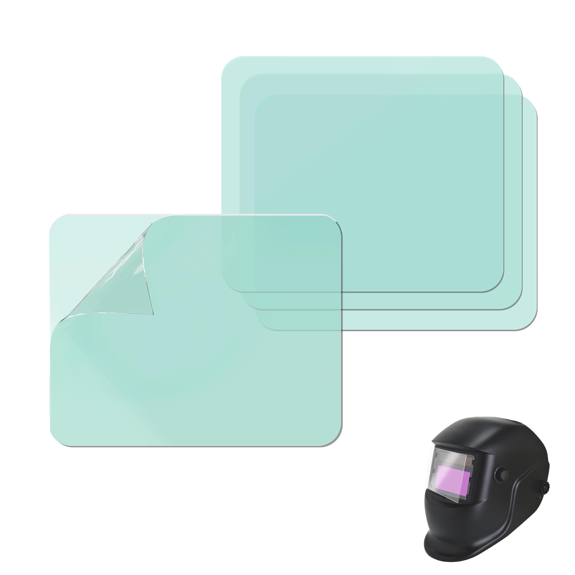 Photo 1 of 10 Pcs Welding Protective Lens Replacement 4.5" X 3.5"(115mm X 90mm) Welding Helmet Hood Mask/Clear Welding Lens