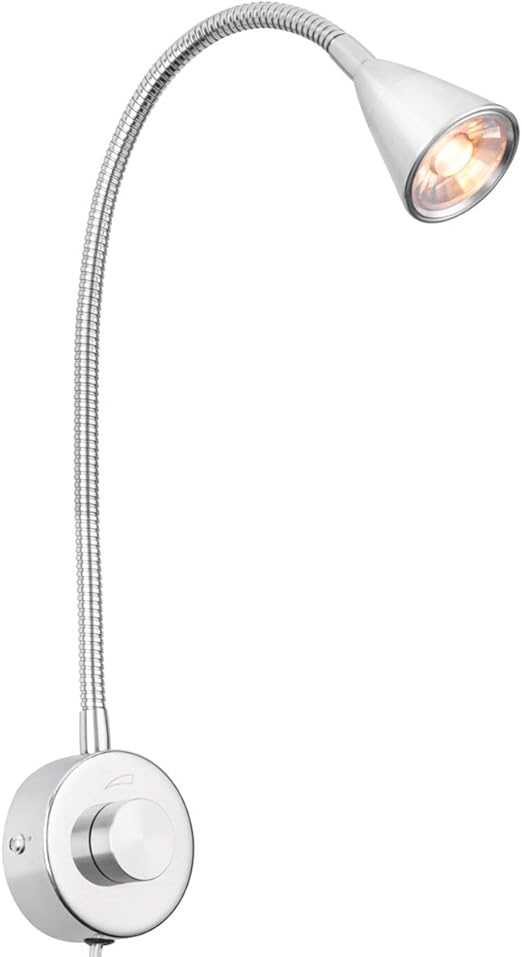Lámpara de lectura LED de pared, cuello de cisne: Amazon.es: Iluminación