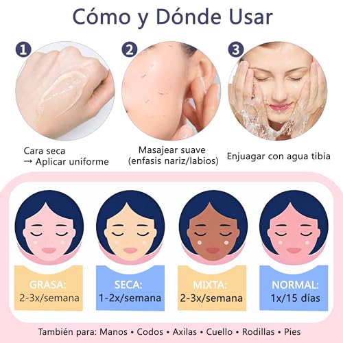 QUARXERY Gel Exfoliante Facial Limpiador con Nicotinamida - Gel Limpiador Facial Piel Grasa Exfoliante, Skin Care Purificante Profundo Reduce Poros para Piel Grasa, Seca y Mixta
