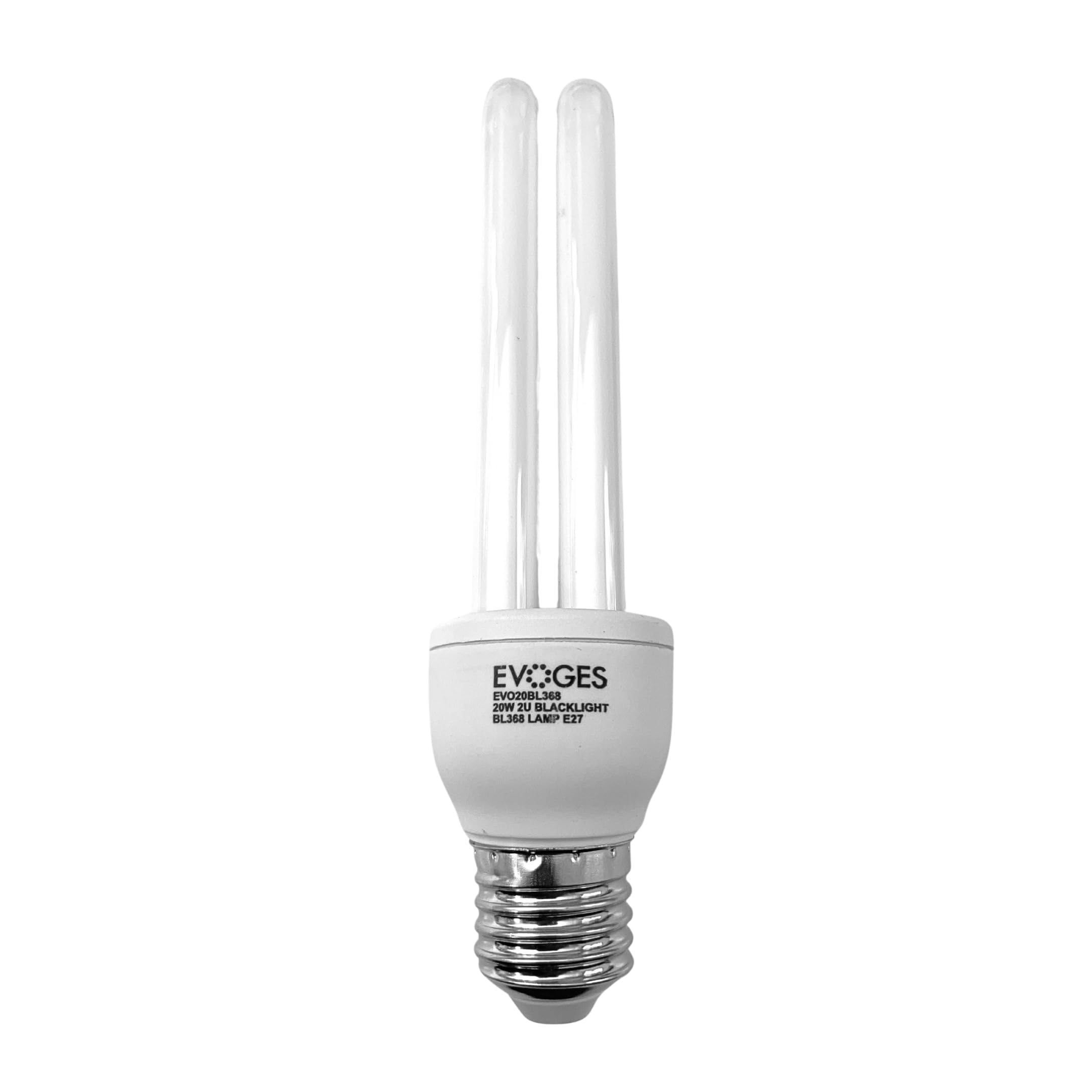 EVOGES 20W E27 ES BL368 Blacklight UV-A Lamp for Flying Insect Attraction, Electric Fly Killers, Zappers Traps, Pest Control, Inspection and Detection, Leak Detection, Horticulture, Authentication