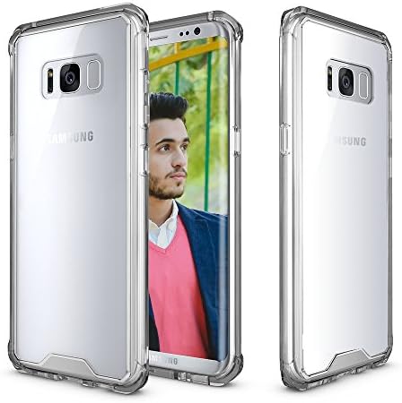Galaxy S8 Plus Case, OlymTek [Slim Fit] Soft TPU Coner Bumper Anti-Scratch Hard PC Back Protective Clear Case Cover for Samsung Galaxy S8 Plus (Clear)