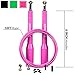iheartsynergee Pink Speed Rope - (2) Adjustable 10 Ft Cable - Steel Ball Bearings - for Crossfit, MMA, Boxing & Fitness