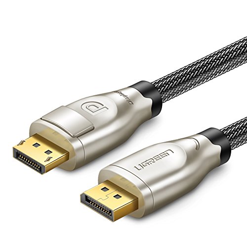 UGREEN 6FT DisplayPort to DisplayPort Cable DP Male to Male Audio Video Cable with Zinc Alloy Shell Support 3D 4K 60Hz 1080P 144Hz for Latest HDTV Projector Monitor HP Laptop PC Host Graphics Card etc
