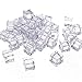 Outuxed 48pcs 0.8 Inches Clear Fake Acrylic Ice Cubes Square Shape for Photography Props or Decorations