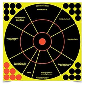 amazoncom shoot n c self adhesive colored bullseye target handgun
