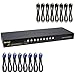 JideTech HDMI USB KVM Switch 8 Port Up to 4K@30Hz Resolution with USB 2.0 Hub Support Keyboard Mouse Switching for Linux, Windows, Mac, Unix