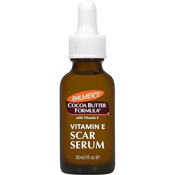 PALMER’S COCOA BUTTER FORMULA SCAR SERUM, SKIN BRIGHTENING OIL FOR FACE & BODY, CONCENTRATED SERUM WITH VITAMIN E, FRAGRANCE FREE, 1 FL OZ
