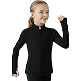 Girls Athletic Zip-Up Jacket – Long Sleeve Lightweight Outerwear with Pockets for Active Kids
