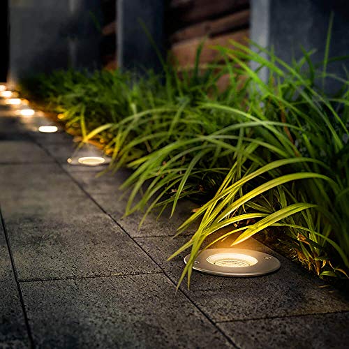Landscape Lighting ALOVECO 12V-24V Low Voltage LED Landscape Lights Waterproof Pathway Stair Lights in-Ground Lights for Driveway, Deck, Garden, Outdoor Lighting,Warm White(6 Pack) - Thumbnail 6