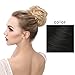 SARLA Synthetic Drawstring Bun Curly Hairpieces Wavy Hair Messy Chignon Bun Updo Hair Bun Extensions Q7(1B# Jet Black)