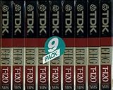 TDK EHG (Extra High Grade) T-120 Blank VHS Tapes - 9 Pack