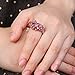 EVER FAITH Gold-Tone Austrian Crystal Lovely Little Flamingo Statement Cuff Ring Pink Size 8