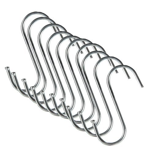 Nicedeal 10pcs S Hook Stainless Steel Meat Grinder Butcher Kitchen Curtain â€“ DIY Tools