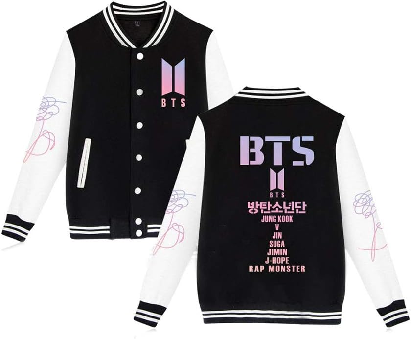 BTS Love Yourself Her Baseball Jacket Uniform Suga Jin Jimin Jung Kook Sweatshirt Sweater Coat