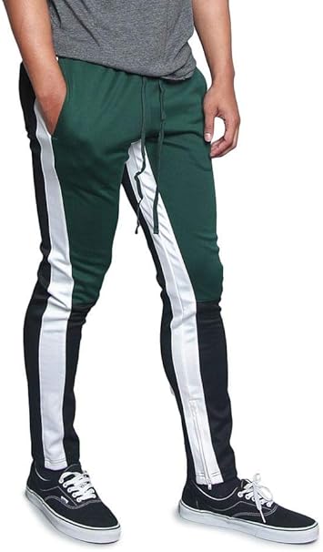 side stripe zip pocket track pants