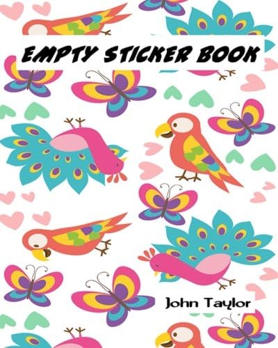 Empty Sticker Book: Blank Sticker Collecting Book - 8 x 10 Inches, 100 pages Paperback – October 1, 2017