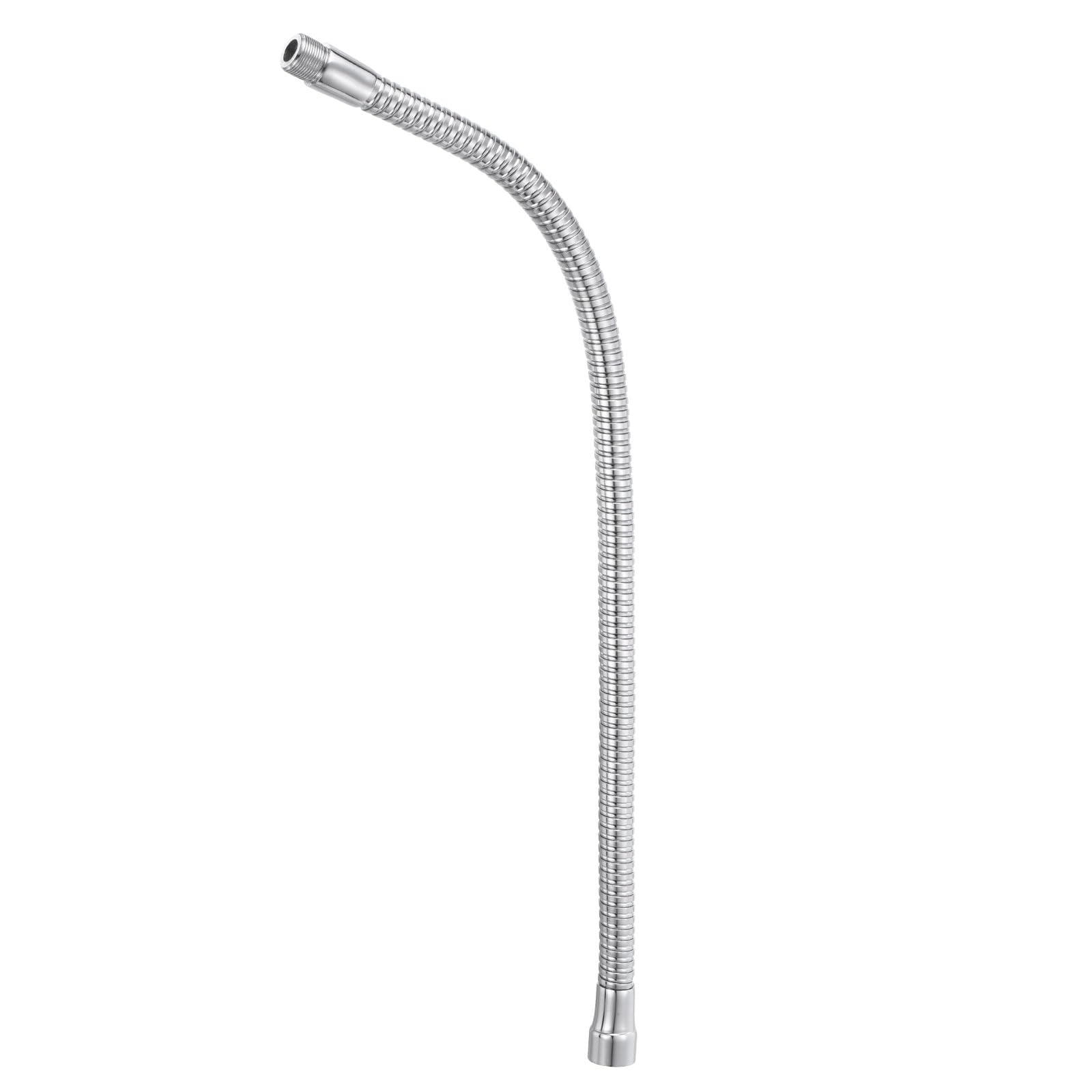 PATIKIL 19" Microphone Gooseneck, 5/8"-27 Thread Metal Universal Hose Flexible Arm Gooseneck Tube Extension for Multifunction DIY, Silver Tone