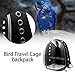Bird Carrier Parrot Backpack Breathable Transparent Space Parrot Travel Cage Carrier with panoramic design Double-open zipper design anti-lost hook Soft Sided Travel Bird Carrier 13.7811.8117.72in