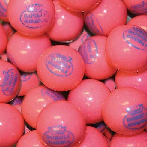 Dubble Bubble Pink 1928 Original 24mm Gumballs 1 Inch, 2 Pounds Approximately 110 Gum Balls.
