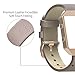 for Fitbit Blaze Bands with New Metal Frame,Austrake Replacement Leather Slim Straps with Stainless Steel Buckle for Fitbit Blaze Strap for Women Men,Grey