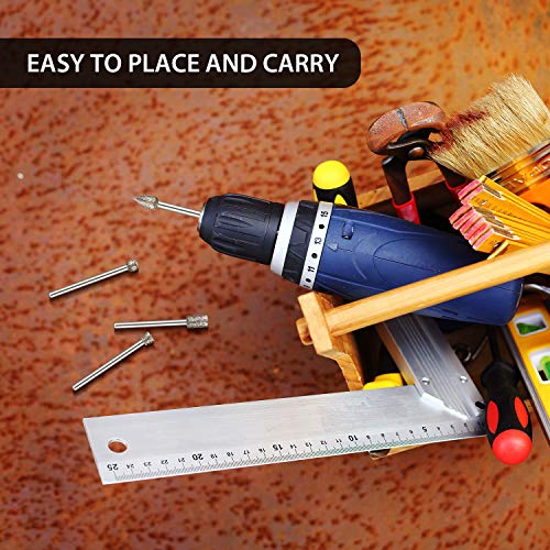 60 Grit 40 Pieces Diamond Burr Set Rotary Grinding Burrs Drill Bits Set