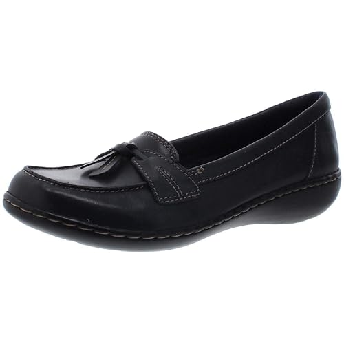 Clarks Women's Ashland Bubble Slip-On Loafer, Navy, 6.5