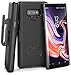 Encased Galaxy Note 9 Belt Case Holster - Ultra Thin DuraClip Protective Hard Cover w/Rotating Clip (Smooth Black)