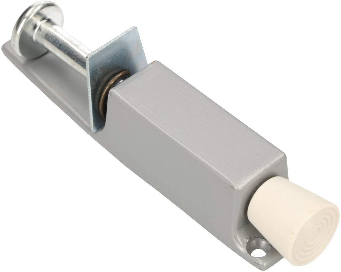 KOTARBAU® Door Stop Grey Solid Door Holder Door Stopper Steel Rust Resistant Universal Rubber Pedal Safety Technology (Grey)