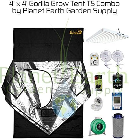 4x4 Gorilla Grow Tent Kit T5 Combo Package #1