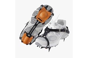 Nomadnia Crampons for Hiking Boots Men/Women, Unisex Spikes for Shoes, Shoe Traction Devices for Hiking, Snow Walking, Jogging, Universal Fit.