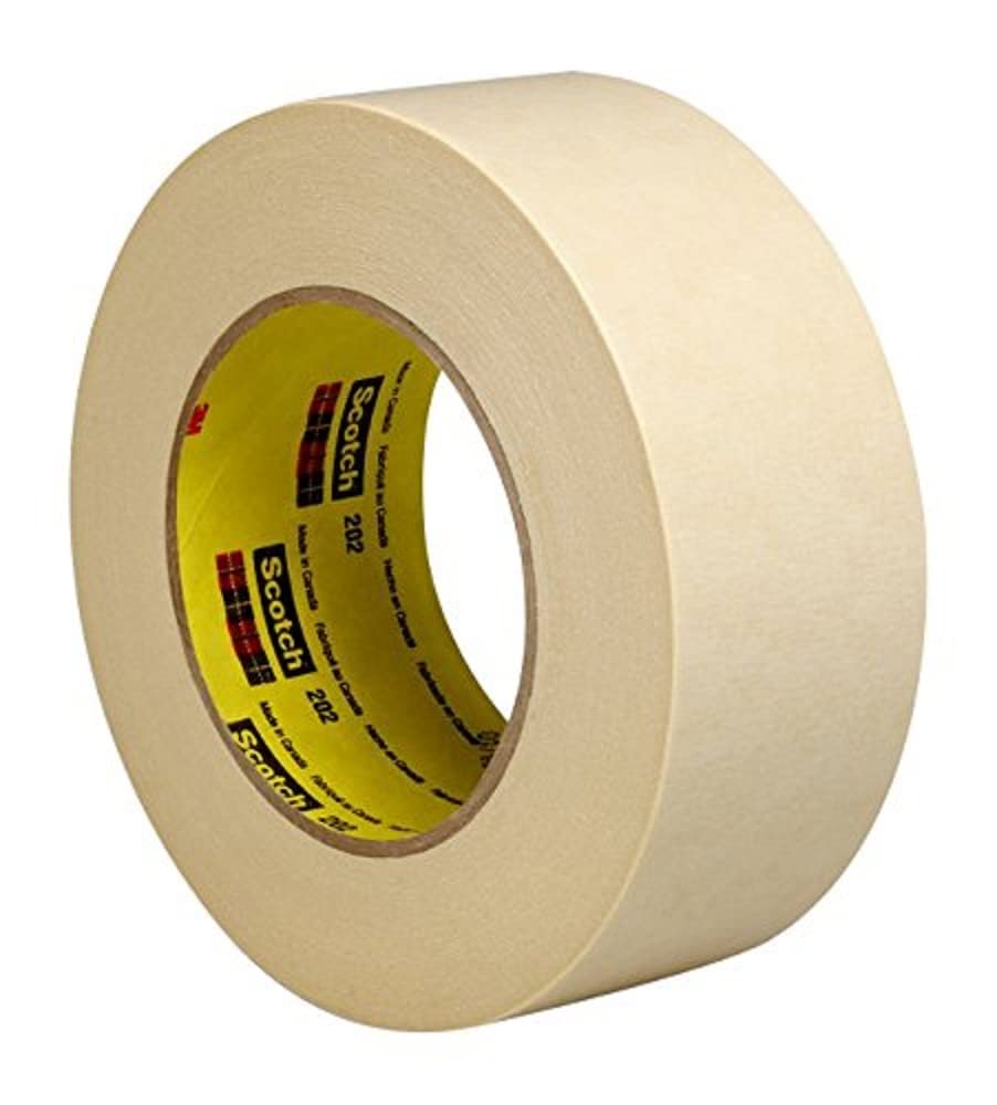 3M 202 Crepe Masking Tape, 18 mm x 50 m, Beige, Pack of 48