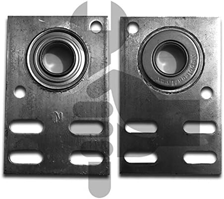 Garage Door Parts Flat End Bearing Plate 12 Gauge 3 3/8"(Pair)