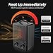 Portable Space Heater – 1500W Fast Heat Ceramic Space Heater for Office Small Room Desk, Electric Space Heater with Multi Thermostat, Overheat & Tip-Over Protection, Hot Cool Fan Heater for Indoor Use