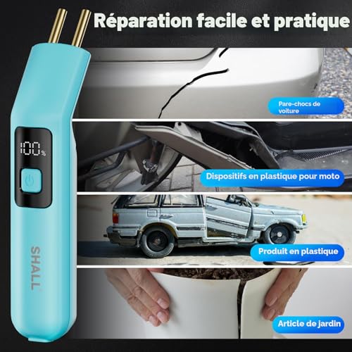 SHALL Cordless Plastic Welder Hot Stapler 200pcs Hot Stapler Kit Hot Stapler Kit for Plastic Bumper Toy Repair