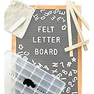 Letter Board |SUPER BUNDLE| Black (12" x 18") INCLUDES: 690 Letters/Numbers/Characters (340 ¾”+ 378 1”)+ SORTING TRAY+ Letter Pouch+ Felt Letter board Stand+ Gift Box! Changeable Letterboard