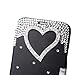 Docooler? Flip Bling Flower Case PU Cover for Samsung Galaxy S5 i9600 (Black)