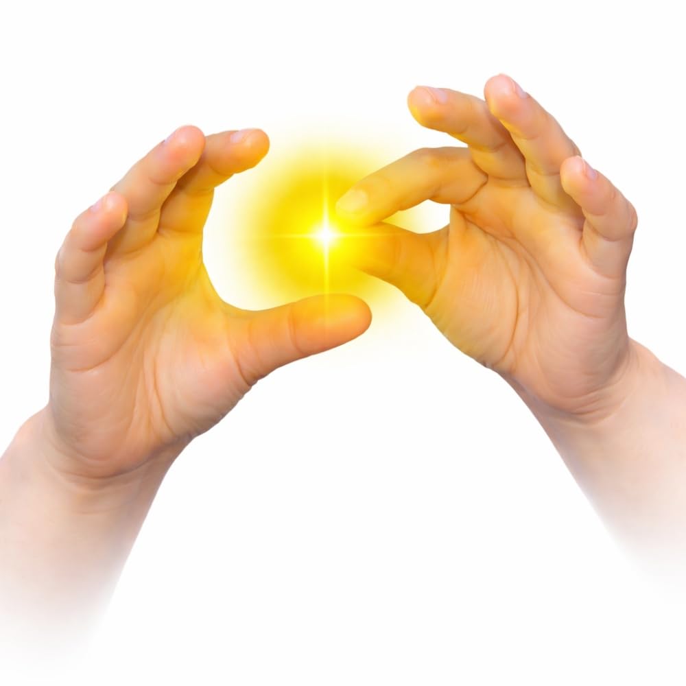 MilesMagic Set of 2 Magic Rubber Thumb Tip Light Up Flash Lights from Anywhere Finger Tricks (YELLOW)