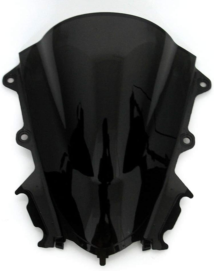 MFS Motor Motorcycle Double Bubble Sport Windshield WindScreen Deflector Visor Viser for YAMAHA YZF R15 V3.0 2017 2018 2019 YZF-R15 V3 17-19 (black)