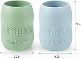 PandaEar Silicone Baby Weaning Set 2 Plates 2 Sippy Cups 2 Spoons Forks view 4